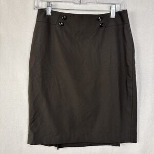 The Limited Pencil Skirt Women's‎ Gray Size 2 Lined Zip Hook & Eye Flat Front